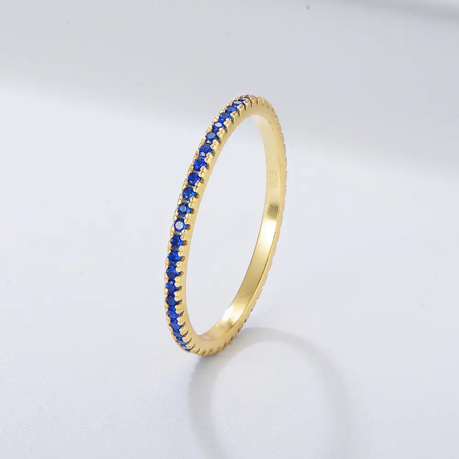 S925 Silver Colorful Zircon Micro-Inlaid Ring for Women S925 Silver