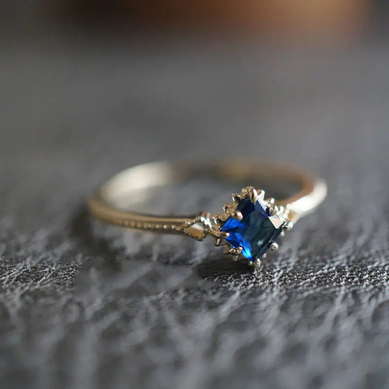 Gold Plated Zirconium Ring with Fashionable Design