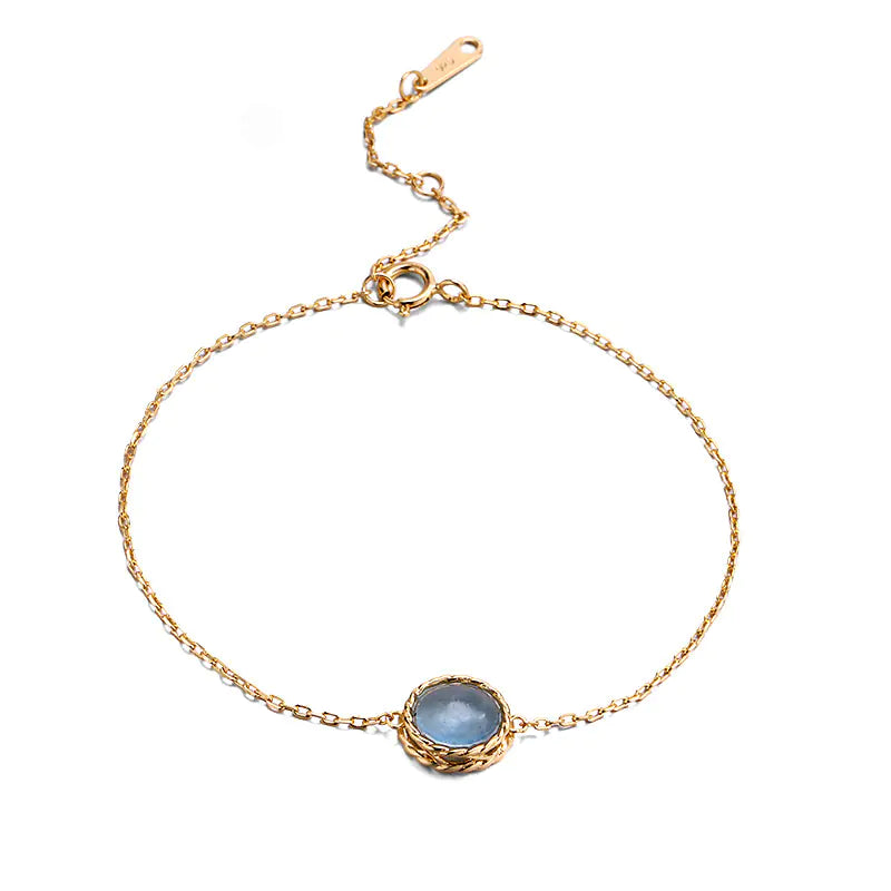 Light Luxury  Labradorite Aquamarine Bracelet S925 Silver