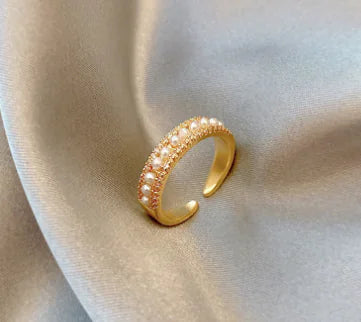 Light Luxury Micro-Inlaid Bead Ring