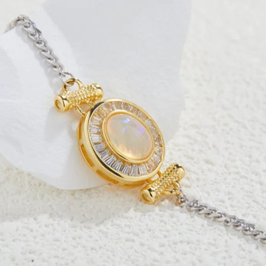 Luxury Natural Opal Bracelet in S925 Silver