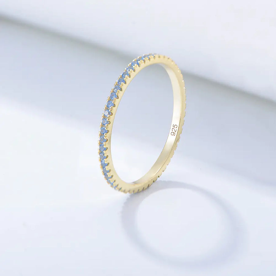 S925 Silver Colorful Zircon Micro-Inlaid Ring for Women S925 Silver