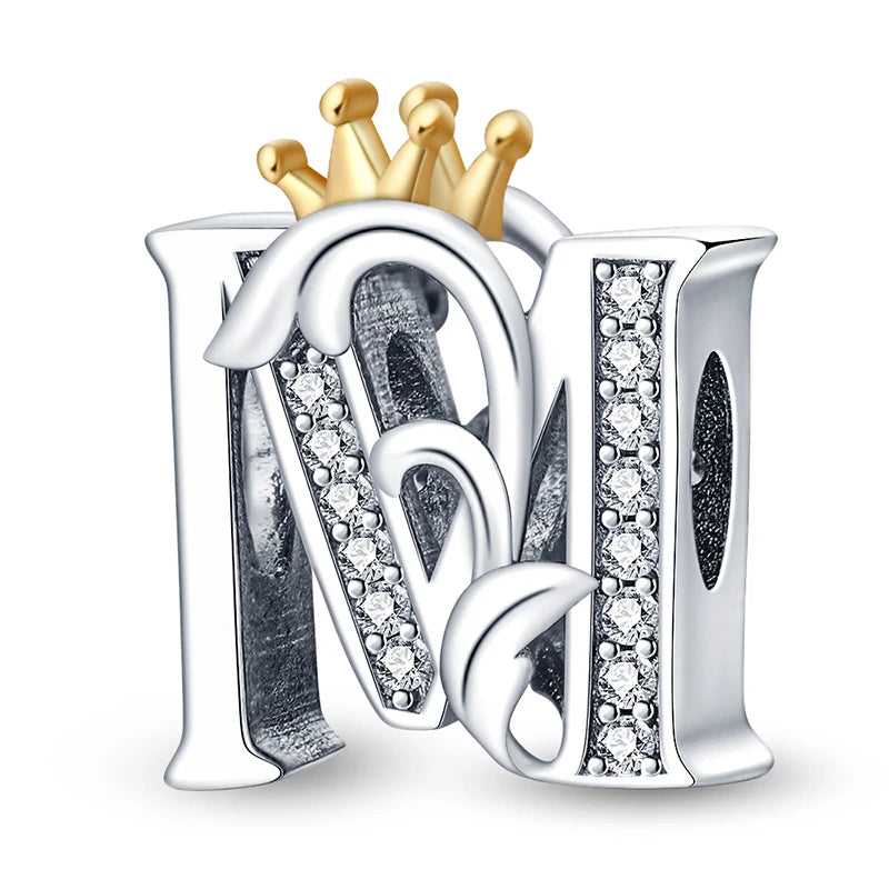 26 Letter silver and Gold Color Pendant Necklace
