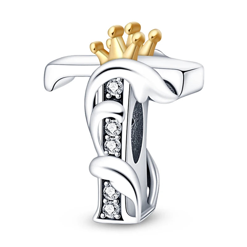 26 Letter silver and Gold Color Pendant Necklace