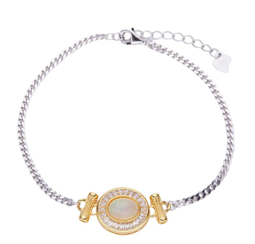 Luxury Natural Opal Bracelet in S925 Silver