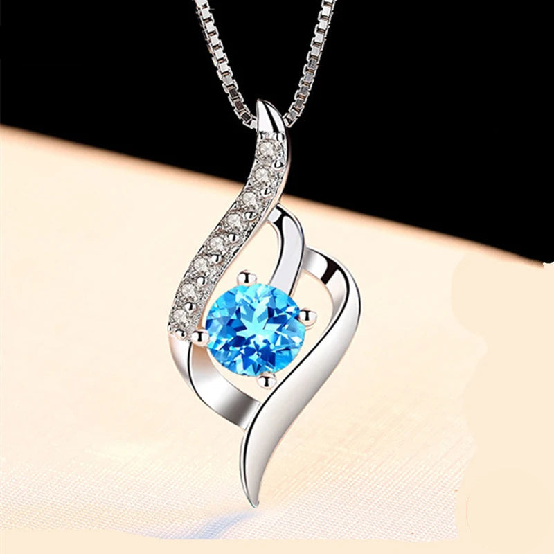 Dainty Blue Crystal Chain