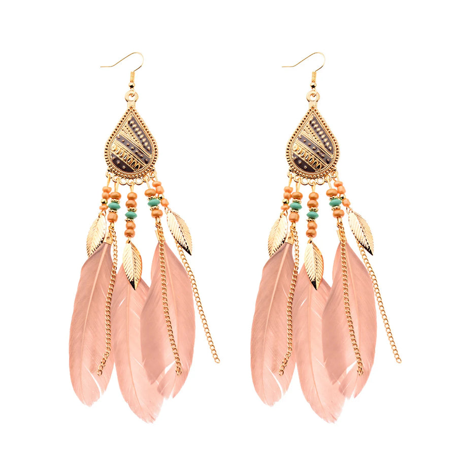 Antique Vintage Bohemian Ethnic Tassel Earrings
