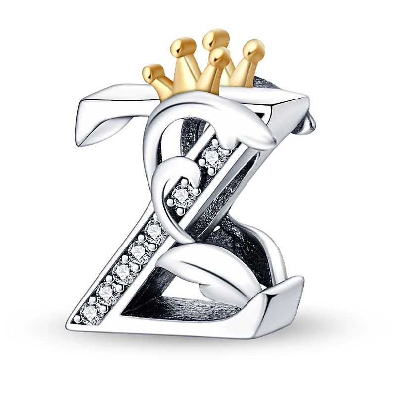 26 Letter silver and Gold Color Pendant Necklace