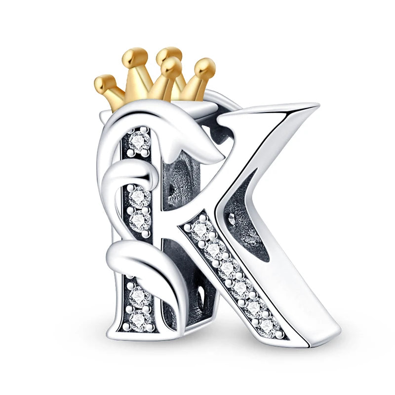 26 Letter silver and Gold Color Pendant Necklace