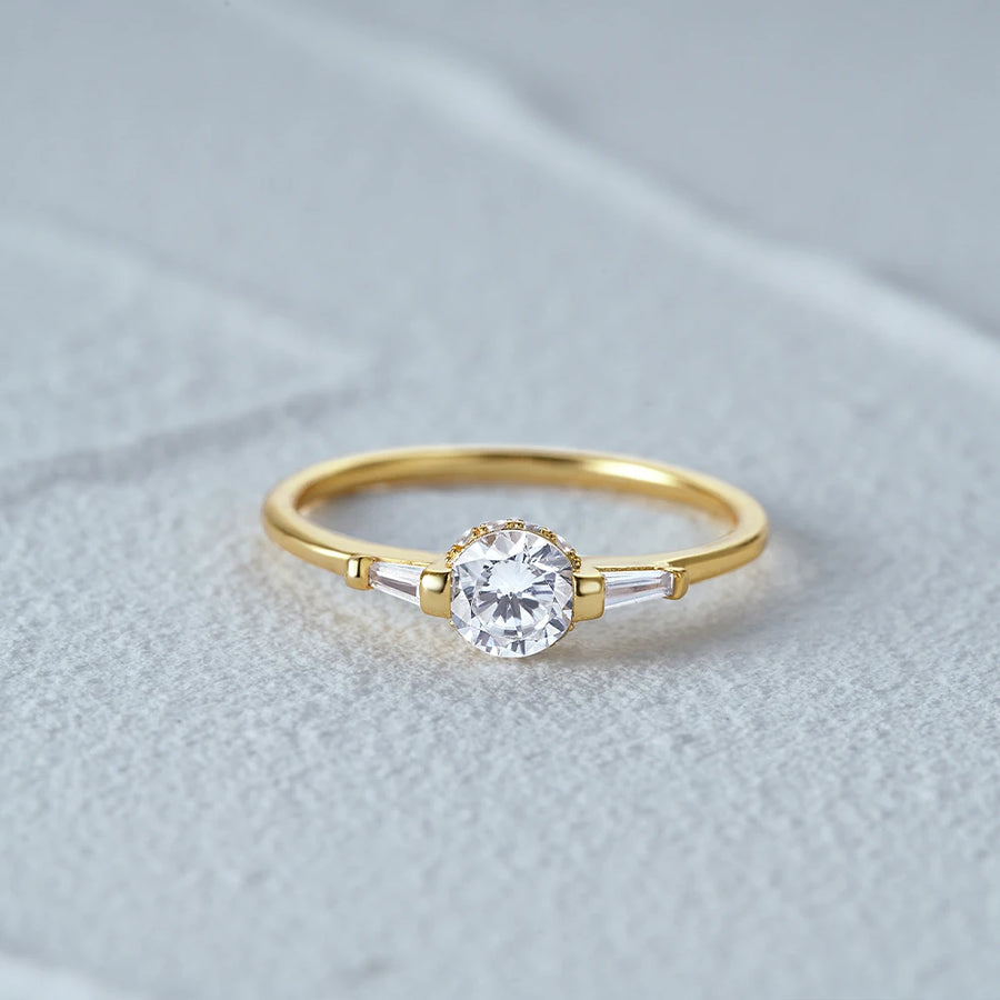 Thin Bohemia Zircon Ring