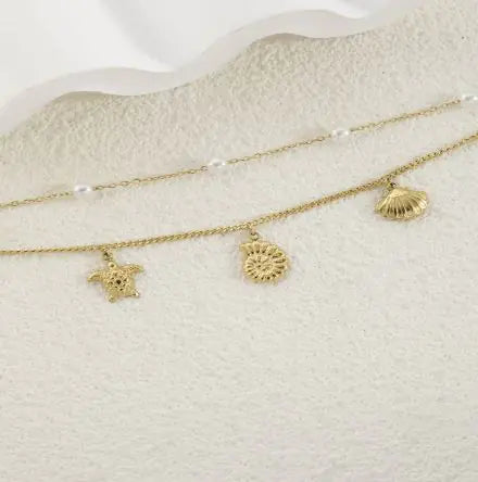 Chic Shell Charm Anklet
