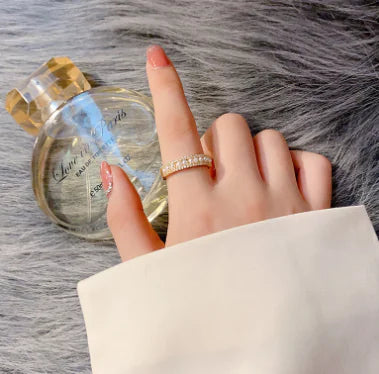 Light Luxury Micro-Inlaid Bead Ring