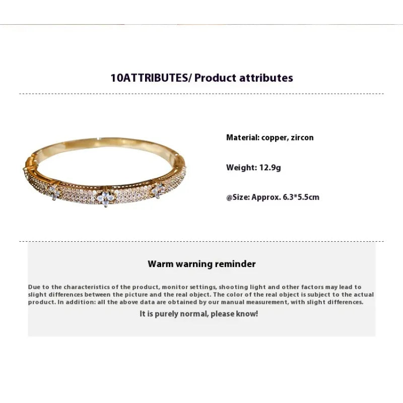 Elegant Zircon Flower Bracelet
