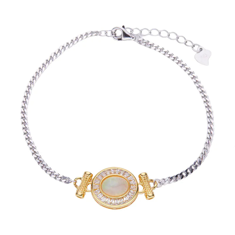 Luxury Natural Opal Bracelet in S925 Silver