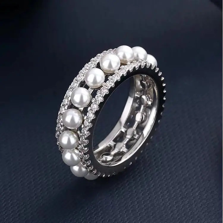 Light Luxury Micro-Inlaid Bead Ring